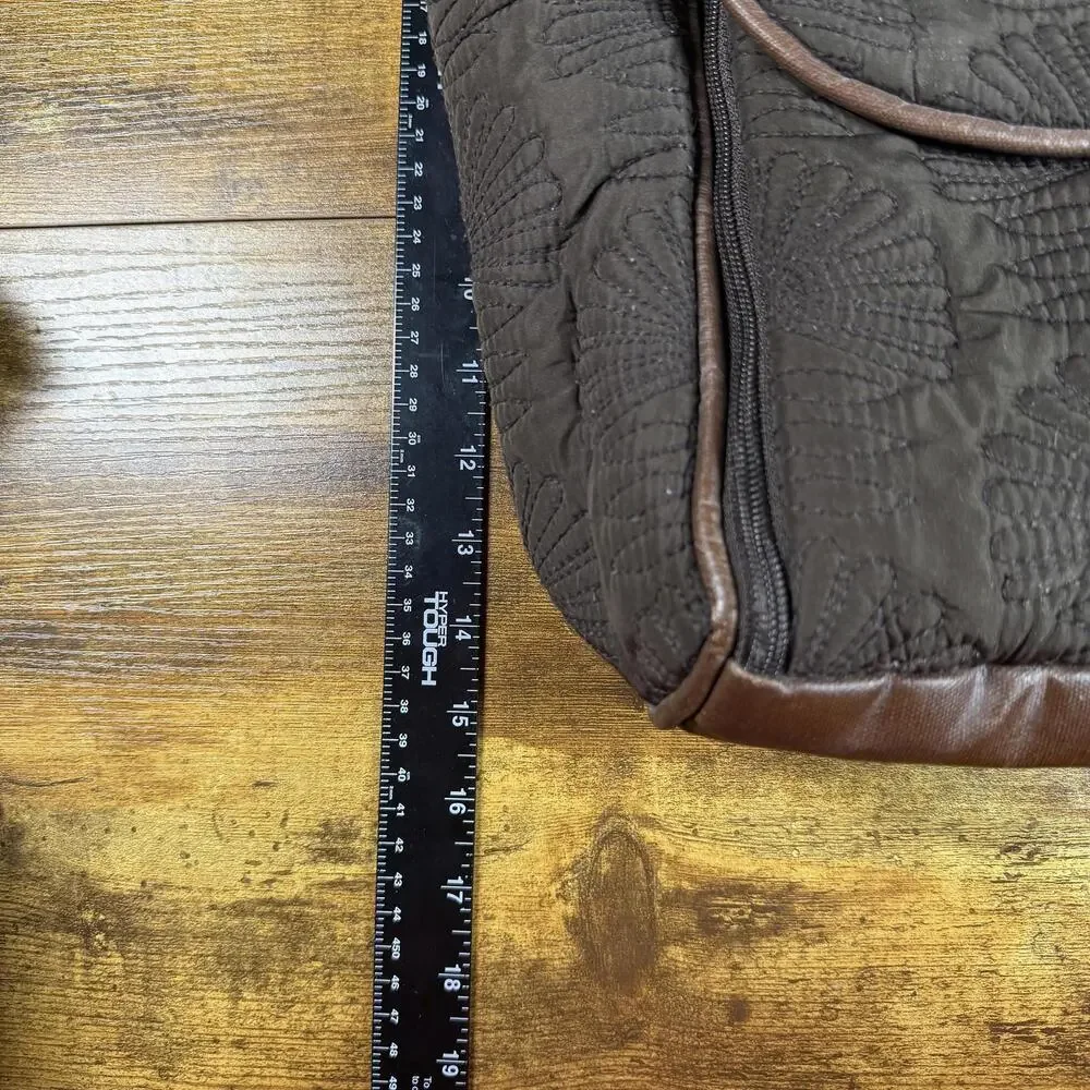 Petunia Pickle Bottom Boxy Backpack Brown Quilted Nylon Diaper Bag Womens‎ OS